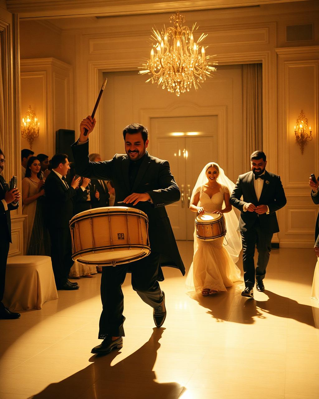Zaffa: drummers procession into reception